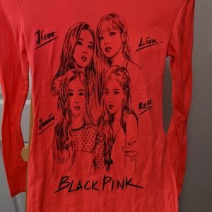 BlackPink bodycon ribbed dress